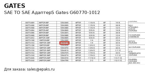 Gates G60770-1012