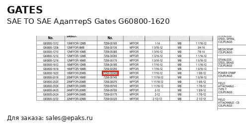 Gates G60800-1620