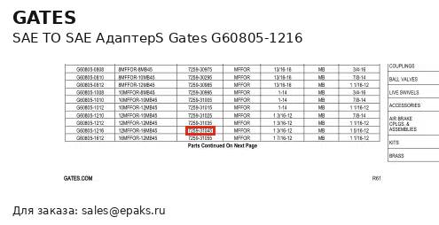 Gates G60805-1216