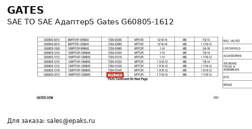 Gates G60805-1612