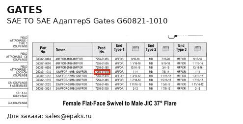Gates G60821-1010