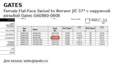 Gates G60880-0808