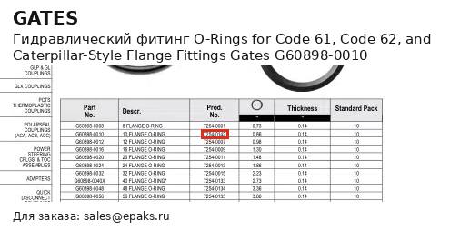 Gates G60898-0010