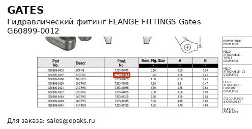 Gates G60899-0012