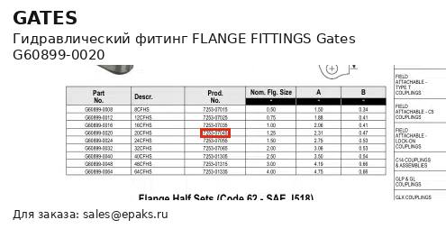 Gates G60899-0020