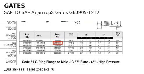 Gates G60905-1212