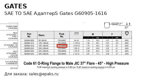 Gates G60905-1616