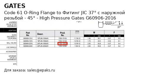 Gates G60906-2016