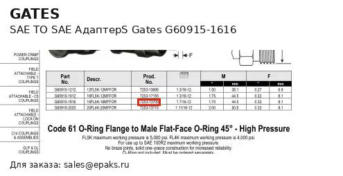 Gates G60915-1616