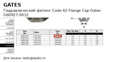 Gates G60927-0012