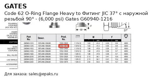 Gates G60940-1216