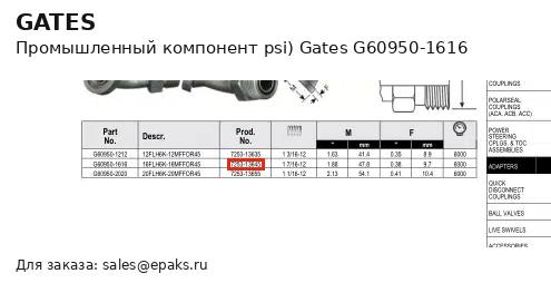 Gates G60950-1616