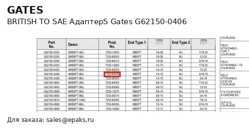 Gates G62150-0406