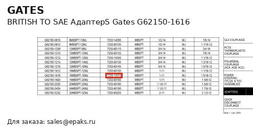 Gates G62150-1616