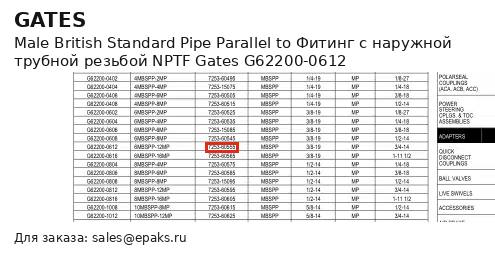 Gates G62200-0612