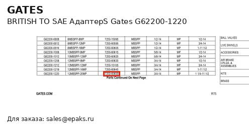 Gates G62200-1220