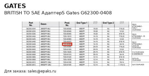 Gates G62300-0408