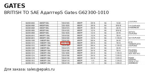 Gates G62300-1010