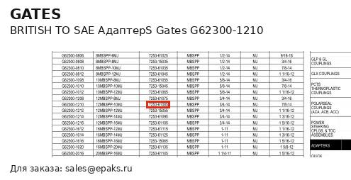 Gates G62300-1210