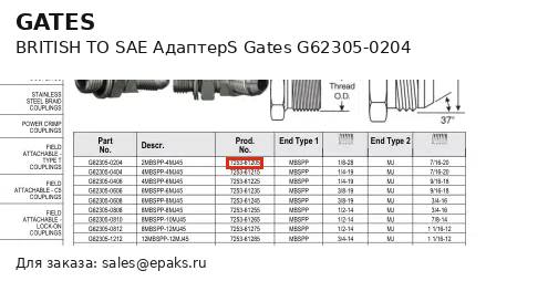 Gates G62305-0204