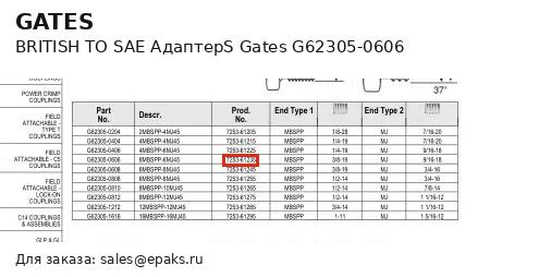 Gates G62305-0606