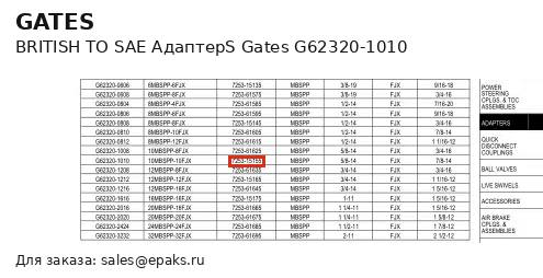 Gates G62320-1010