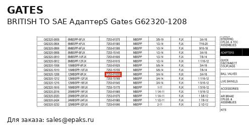 Gates G62320-1208