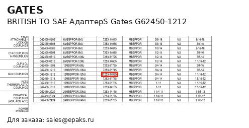Gates G62450-1212