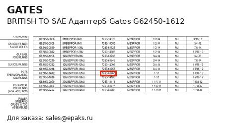 Gates G62450-1612
