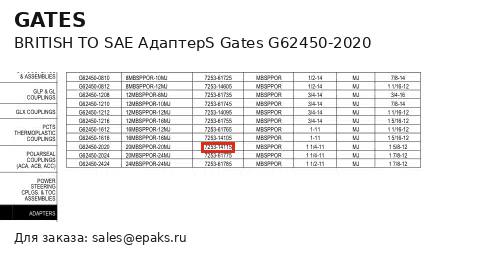 Gates G62450-2020