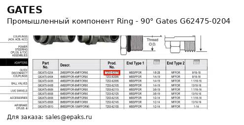 Gates G62475-0204