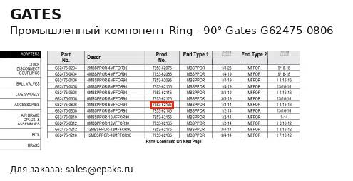 Gates G62475-0806