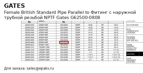 Gates G62500-0808