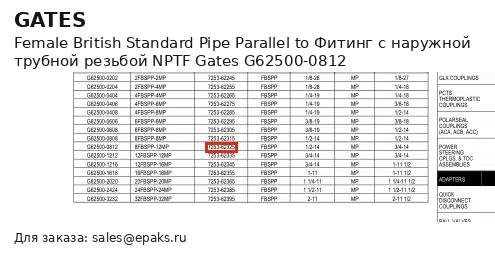 Gates G62500-0812