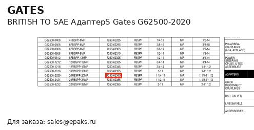Gates G62500-2020