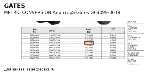Gates G63099-0018