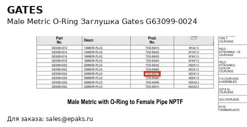 Gates G63099-0024