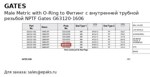 Gates G63120-1606