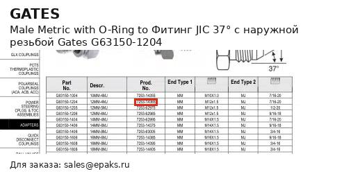 Gates G63150-1204
