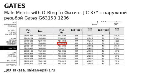 Gates G63150-1206