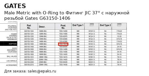 Gates G63150-1406