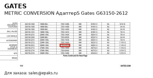 Gates G63150-2612