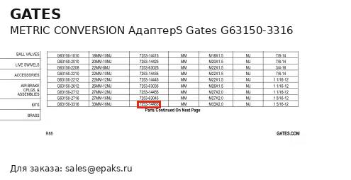 Gates G63150-3316
