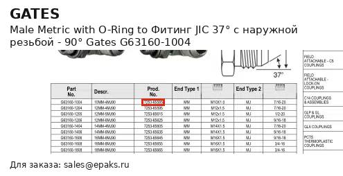 Gates G63160-1004