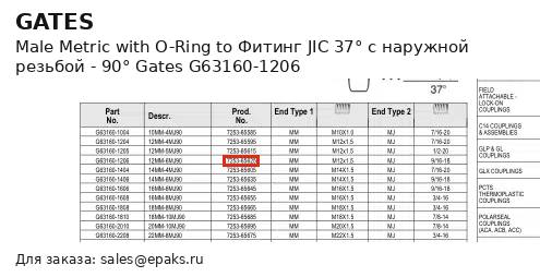 Gates G63160-1206