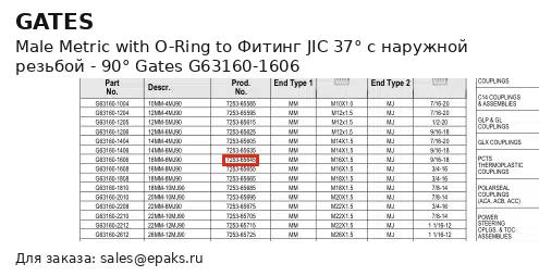 Gates G63160-1606