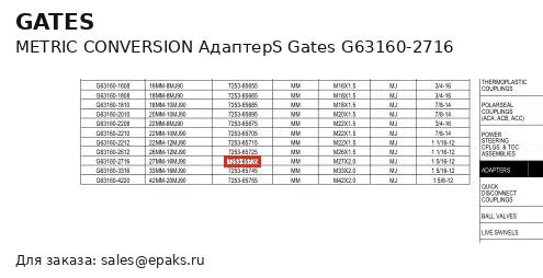 Gates G63160-2716
