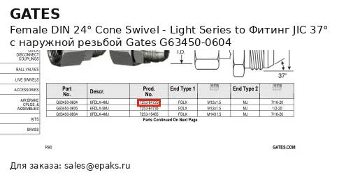 Gates G63450-0604
