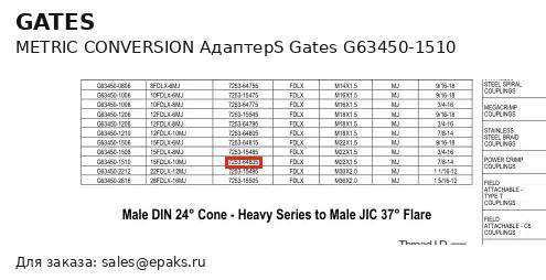 Gates G63450-1510