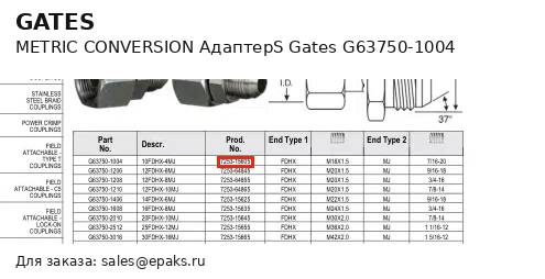 Gates G63750-1004